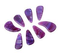 AMONIDA Finger Picks Silicone Polymer 8Pcs Professional Nail Covers for Musicians Comfortable and Durable (Milky Way Color)