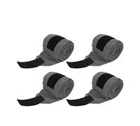 AMONIDA Fleece Horse Leg Wrap Compression Bandage for Exercising 4pcs Soft Breathable Support (Gray)
