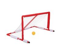 AMONIDA Floating Water Soccer Goal for Pool & Lake Games,PVC Frame | Complete Set with 3 Non Slip Balls , Air Pump,Sturdy Mesh Netting Resists Tears,Port Beach Soccer Goal for Family , Friends