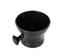 AMONIDA Foam Shaving Cream Bowl, ABS 11 x 11 x 8cm Shaving Soap Bowl, Personal Use Man Beard Cleaning Barber Salon Use(Black)