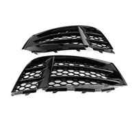 AMONIDA Fog Light Grille Set, Compatible with RS5 B8.5 2013-2016 | Glossy Black Mesh Front Bumper Lower Trim, Protective Fog Lamp Cover