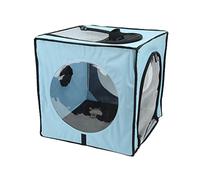 AMONIDA Folding Pet Dryer Cage Mesh Design for Safe Drying of Pets Suitable for Travel and Home Use (Blue)