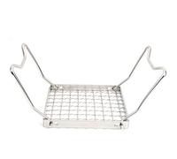 AMONIDA Folding Stainless Steel Outdoor Grill, BBQ Stove for Camping Picnics with Large Mesh Even Heating, Supports Gas Alcohol Wood, Load Up to 50kg, Easy Carry Backpack