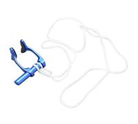 AMONIDA Freediving Nose Clip, Adjustable Neck Rope Nose Clip, 25 Degree Angle Design with Anti Lost Strap, Ideal for Swimming Diving Training Ear Pressure Balance (Blue)