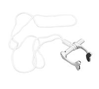 AMONIDA Freediving Nose Clip, Adjustable Neck Rope Nose Clip, 25 Degree Angle Design with Anti Lost Strap, Ideal for Swimming Diving Training Ear Pressure Balance (Silver)