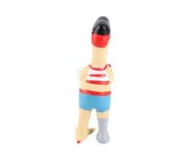 AMONIDA Funny Interactive Squeaky Chicken Dog Toy Resistant to Bites Safe for Teeth Grinding (Pirate Chicken)