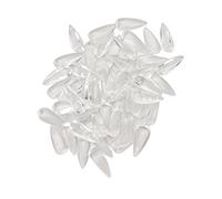 AMONIDA Glass Nail Polish Color Card Almond Shape Display Tool for Manicure 50Pcs Clear Glass DIY Accessories