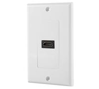 AMONIDA Gold Plated Wall Plate with Easy Installation for Home Theater DVD White 2 Pack for Outlet Extender