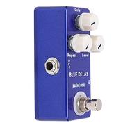 AMONIDA Guitar Effect Pedal Mini Blue Delay Adjustable for Musicians, True Bypass Analog Design, Metal Construction, 1 X Unit