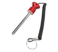 AMONIDA Gym Weight Stack Pin with Enhanced Security and Anti Loss Lanyard for Weight Training 1 Unit (Red 8mm 100MM)