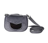AMONIDA Hamster Carrier Gray Flannelette Portable Breathable Bag for Small Pets Travel and Outdoor 1 Unit (Large Size)