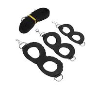 AMONIDA Hamster Harness Soft Artificial Leather Vest Leash for Small Pets Walking 3 Sizes Included (Black)