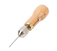 AMONIDA Hand Sewing Awl Kit Premium Beech Wood Metal Handle Quick Stitch Repair Tool for Leather Canvas Household