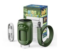 AMONIDA Handheld Digital Microscope for Outdoor Exploration,1.54in Screen | 1000x Zoom Kids Science Tool,2mp 4K HD CAM,Manual Focus,Anti Shake,8 LED Lights,400MAH USB Rechargeable for Students &