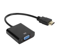 AMONIDA HD Multimedia Interface to VGA Adapter High-Performance Image Quality Converter Cable for Computer Laptop Projector 0.2m (Black)