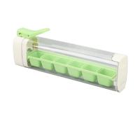 AMONIDA Ice Cube Tray, 6 Grid Food Grade Ice Cube Maker, One Handed Deicing Tray with Pressing Function, Ideal for Drinks, Whiskey & Cocktails, Removable Hygienic Design (White)