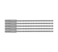 AMONIDA Impact Drill Bits Set 5PCS with Carbide Tip for Fast Cutting in Masonry Applications Like Concrete Brick 210mm (6mm)