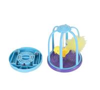 AMONIDA Interactive Electric Cat Toy Featuring Sound Activated Bird Cage for Adult Cats, Safe ABS Construction, Stress Relief and Anxiety Reduction (Blue)