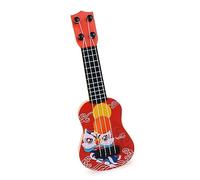 AMONIDA Kids Ukulele Cartoon Lion Mini 4 String Music Toy for Beginners Lightweight Plastic Instrument (Red)