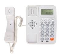AMONIDA KXT2027CID Corded Telephone with Caller ID Semi Hands-Free Functionality for Office Use, ABS, 1 Unit (White)