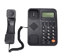 AMONIDA KXT2027CID Corded Telephone with Caller ID Semi Hands-Free Functionality for Office Use, ABS, 1 Unit (Black)