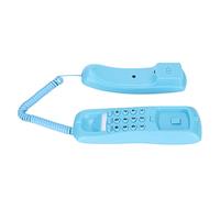 AMONIDA KXT628 Slim Line Corded Telephone with Mute Redial and Night Light Function for Home Office Hotel, Mini Size, ABS Material (Blue)