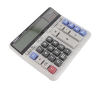 AMONIDA Large Electronic Calculator, Solar and Battery Power 12 Digit Display Calculator, Multi Functional Big Button with Non Slip Silicon, Ideal for Business, Office &