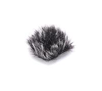 AMONIDA Lavalier Microphone Furry Cover, Windproof and Muff for Clear Sound Outdoors, Black Flocking Material, 1 Piece