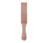 AMONIDA Leather Sharpening Strop, Wooden Handle Dual Sided Smooth & Rough Polish Surface with Comfortable Grip, Ideal for Razors, Fishing, Kitchen & Woodcarving Tools