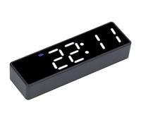 AMONIDA LED Digital Timer Multifunctional Electronic Clock for Fitness Room and Office Compact Design (Black frame + green and white display)