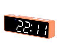AMONIDA LED Digital Timer Multifunctional Electronic Clock for Fitness Room and Office Compact Design (Orange frame + green and white display)