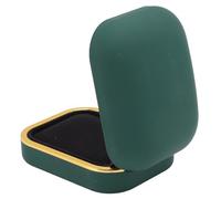 AMONIDA LED Pendant Necklace Box with Soft Lining and LED Light for Jewelry Display Perfect for Marriage Proposal Engagement Anniversary (Dark Green)