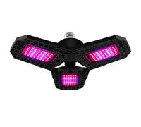 AMONIDA LED Plant Grow Light with Foldable Design, High-Intensity Red and Blue Spectrum for Indoor Gardening and Hydroponics, 3 Adjustable Leaves (126 Beads)