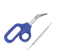 AMONIDA Long Handled Toenail Scissors for Elderly, Comfortable Nail Clipper Kit for Ingrown Nails, Stainless Steel, Household Use