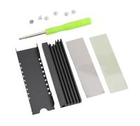 AMONIDA M.2 NVME 2280 SSD Heatsink Durable Dual Side Cooling Design for Slim and PC Alloy Material 1 Set (Black)