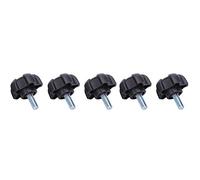 AMONIDA M6-15 Screw On Type Clamping Knob Smooth Appearance Hand Star Knob for Instruments and Mechanical Equipment - 5 Pieces, Lightweight ABS