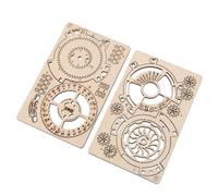 AMONIDA Mechanical Calendar Model with Elegant Design for Interactive Family STEM Learning Wooden Puzzle Kit