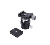 AMONIDA Metal Ball Head Universal Compatibility Camera Tripod Head with Arrow Storage Case Plate, Quick Lock Ball 32mm Dual Locking System for Mirrorless Camera Video