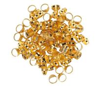 AMONIDA Metal Sewing Thimble Adjustable Size Rust Resistant Finger Protector for Crafts 100pcs
