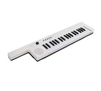 AMONIDA Mini Electronic Keyboard Guitar with 32 Note Polyphony, Portable Keytar for Music Lovers, Black (BF-3755 white)