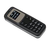 AMONIDA Mini Phone, ABS Lightweight 2G Quad Band Single Card Single Standby Mini Mobile Phone with USB Cable and Ear Hook Accessory for Travel (Black)