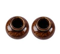 AMONIDA Miniature Ceramic Jar Set 2Pcs Vintage Decor for Dollhouse Scene 1:12 Scale Antique Pottery (Flower Pot 3x3.4x3.4cm / 1.18x1.34x1.34in)