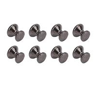 AMONIDA Miniature Handle Knobs, 1:12 Scale Round Head Rustproof Simple Installation 8pcs Dollhouse Miniature Handle Knobs Simple Style for Cabinets (Black)