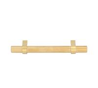 AMONIDA Modern Cabinet Pulls 10pcs Durable Stainless Steel Bar Handles for Kitchen and Wardrobe 201 Material Golden (Hole spacing 96mm)