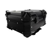 AMONIDA Motorcycle Luggage Box Large Capacity Shockproof for Riding Gear Aluminium Alloy 28L Universal Suit (Black)
