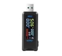 AMONIDA Multi-function USB Voltage Current Tester with IPS Display for Electrical Appliances - Accurate Measurement Meter, Ideal for Home and Office, 1 Unit (6527-U)