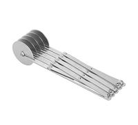 AMONIDA Multi Wheel Pizza Cutter, Adjustable Stainless Steel Dough Pastry Bread Cutting Tool with Locking Device, Ideal for Kitchen, Restaurant, Hotel, Party & Baking, Seven Rounds (Five Wheel Pizza