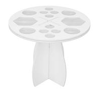 AMONIDA Multifunctional Makeup Brush Holder with Large Storage Space for Art Brushes Plastic (White)