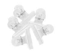 AMONIDA Nail Extension Clips Set 5pcs Durable Plastic Perfect for Long Thin Nails Gel Acrylic Art Accessories 31mm - Blue Green Orange Transparent (Clear)
