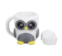 AMONIDA Owl Ice Cream Pint Holder Dual Spoon Slots Reusable Pla for Pints